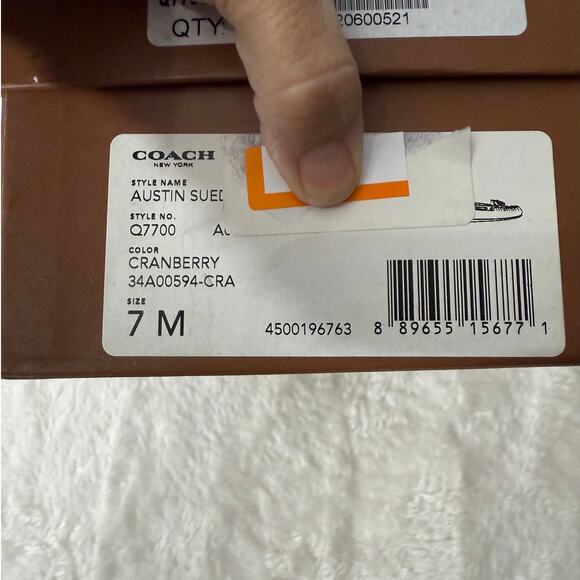 Coach Austin Sued Shearling Moccasins Cranberry Women's 7M NIB - Picture 6 of 6